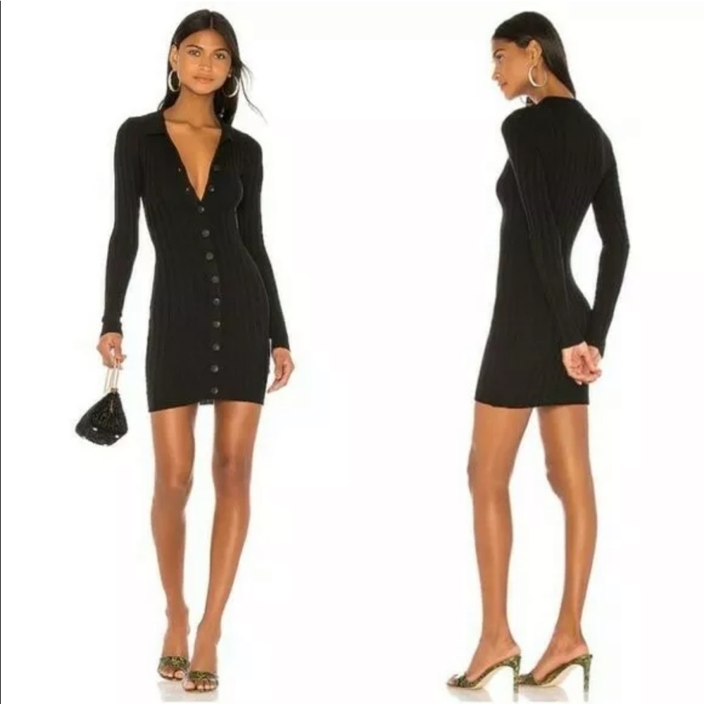Lovers and friends black button dress
